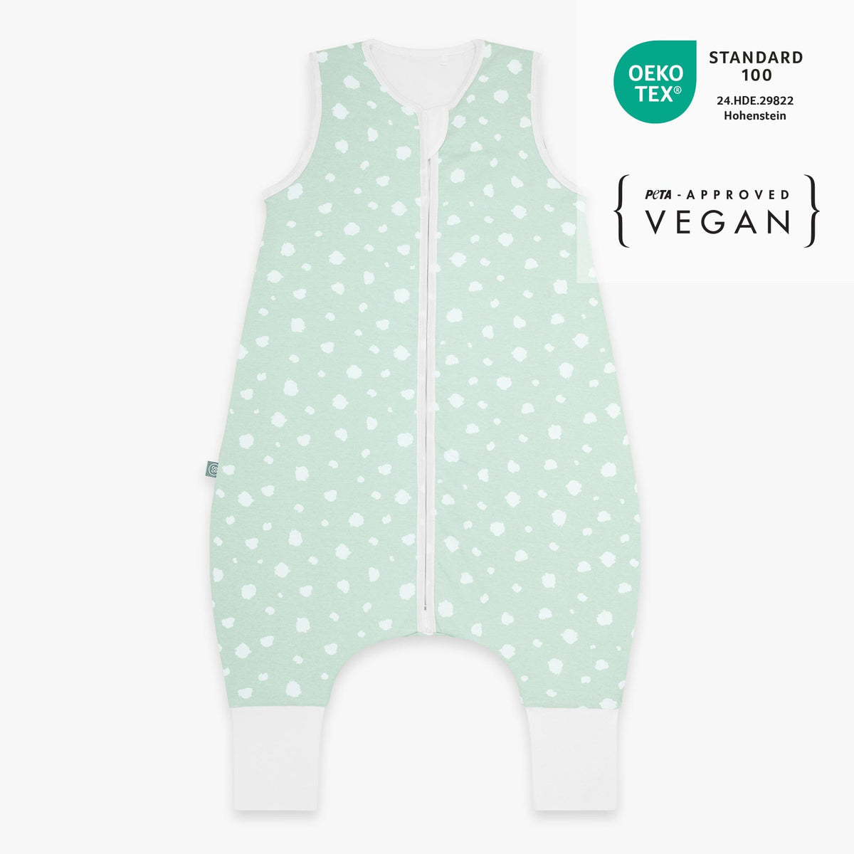 Schlafsack mit Füßen 2.5 TOG | Punkte Mint