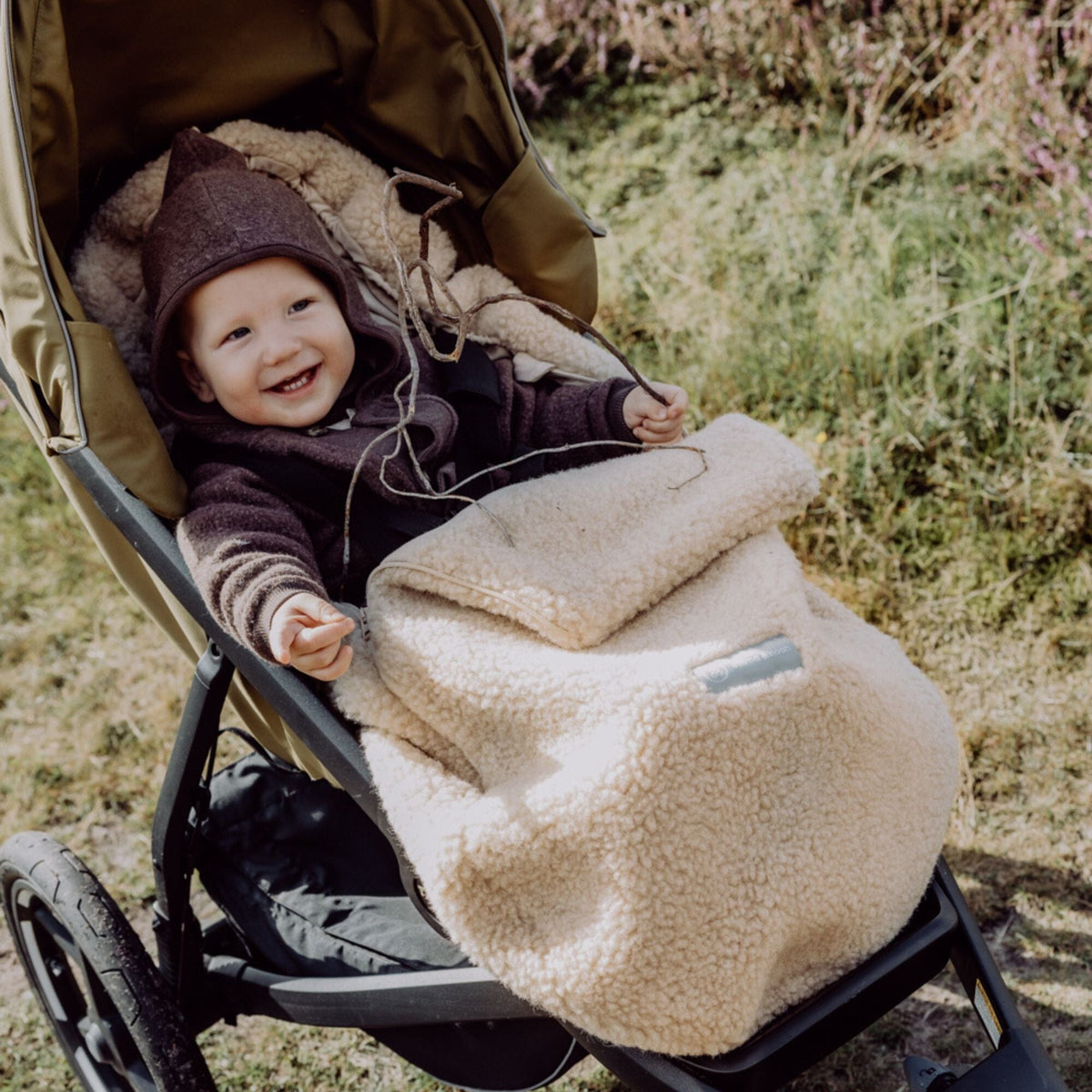Fußsack aus Merinowolle | Essential Beige