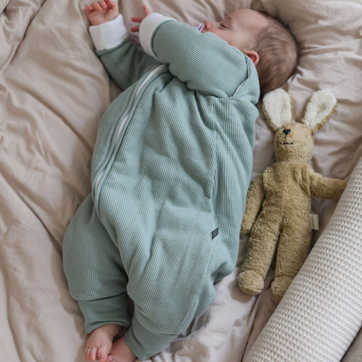 Schlafsack mit Umschlag-Fuß und Ärmel 3.5 TOG | Essential Mint