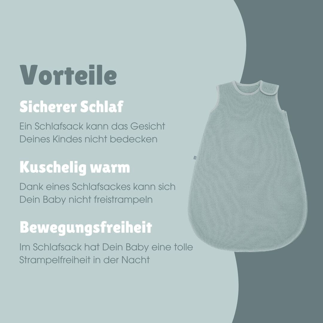 Babyschlafsack aus Merinowolle 1.0 TOG | Essential Mint