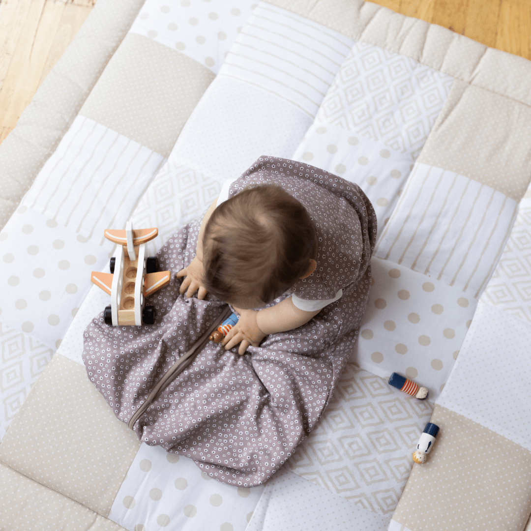 Patchwork Krabbeldecke | Essential Beige