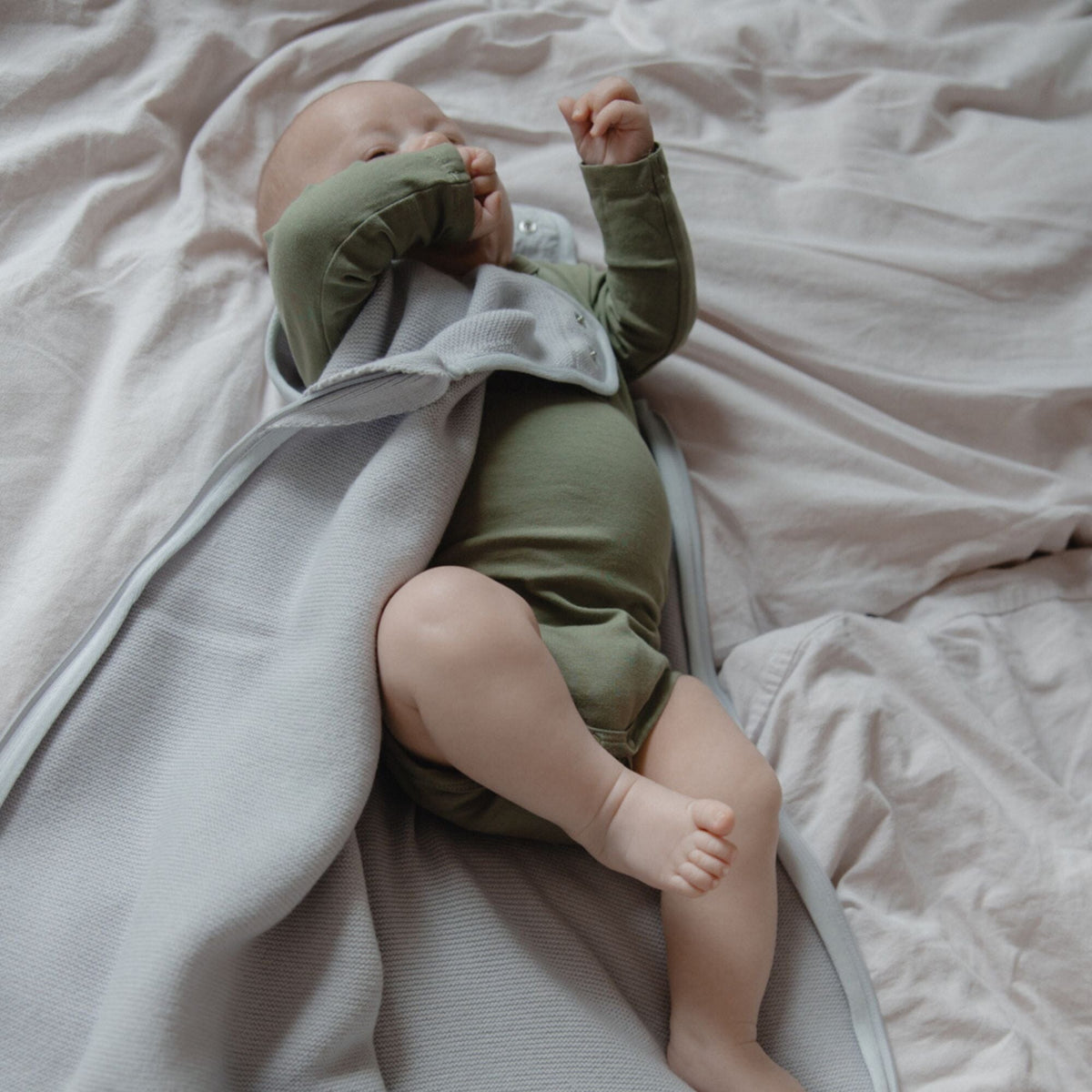Babyschlafsack aus Merinowolle 1.0 TOG | Essential Grau