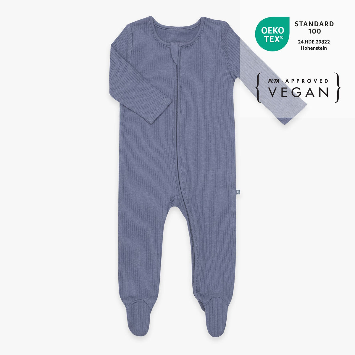 Schlafanzug mit Füßen | Essential Blau
