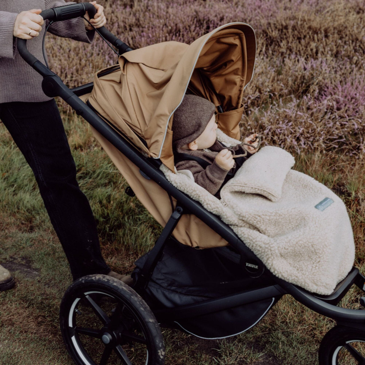 Fußsack aus Merinowolle | Essential Beige