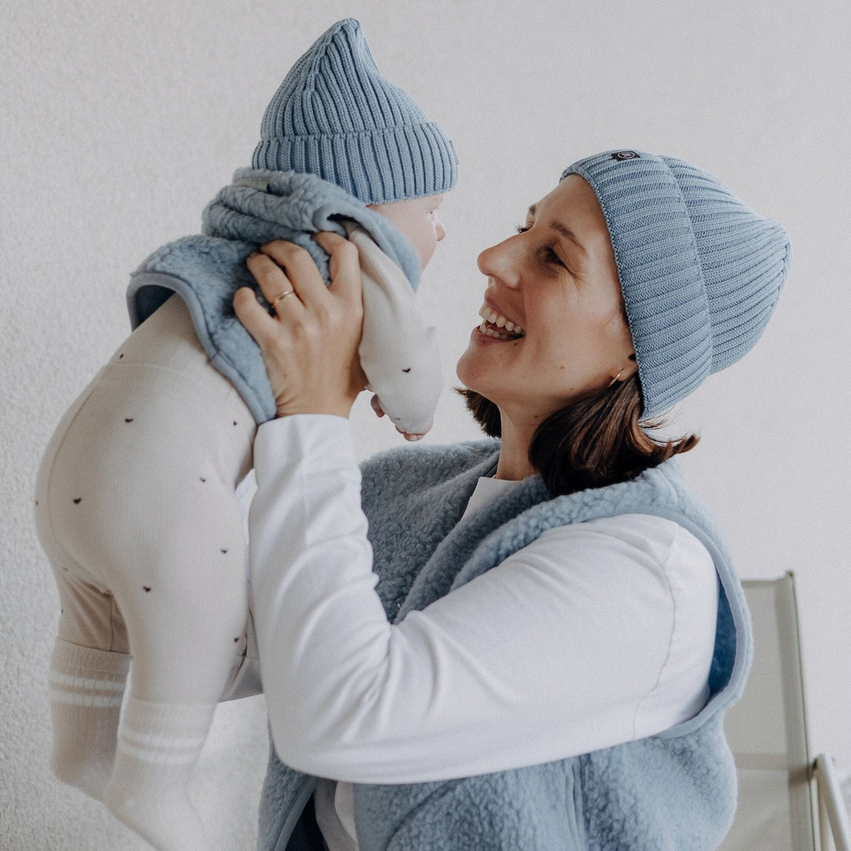 Merinowolle Weste für Babys | Essential Ice Blue