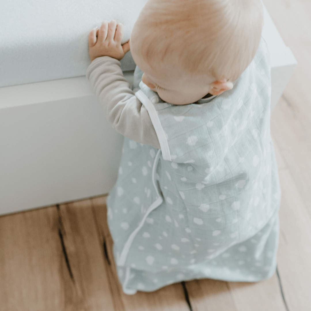 Musselin Schlafsack 0.5 TOG | Punkte Mint