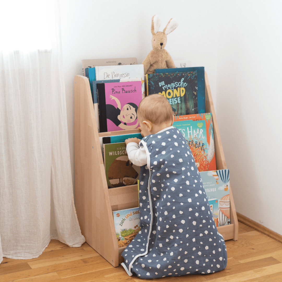 Musselin Schlafsack 0.5 TOG | Punkte Blau