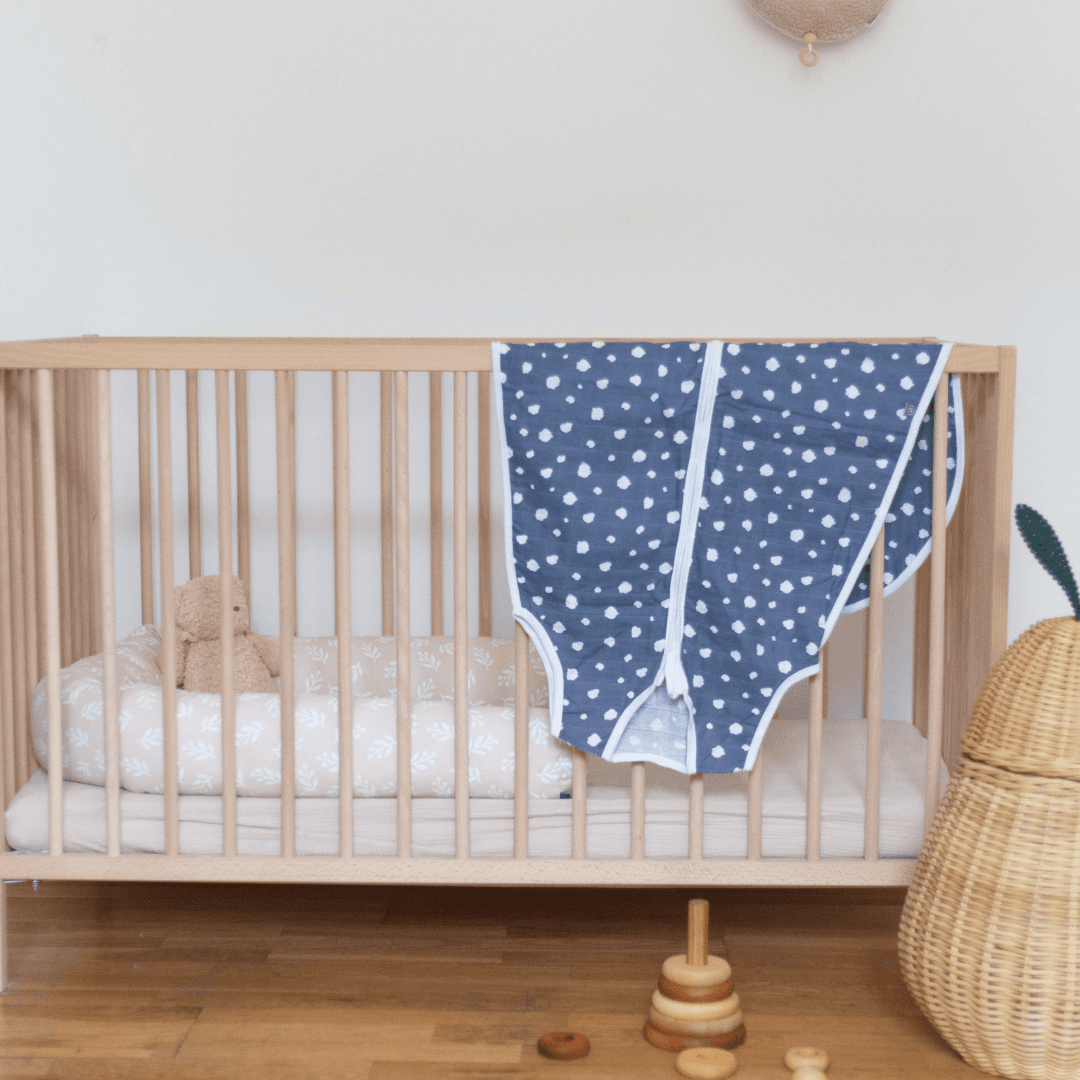 Musselin Schlafsack 0.5 TOG | Punkte Blau